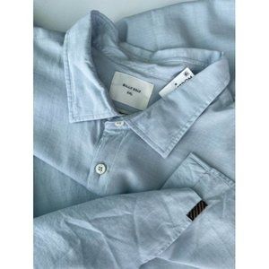 NWOT Billy Reid Men's Standard Fit Cotton Cashmere Button Down Liam Shirt Sz XXL